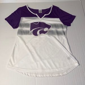 Creative Apparel Women’s Size XL Short Sleeve KSU Wildcats V-Neck T-Shirt